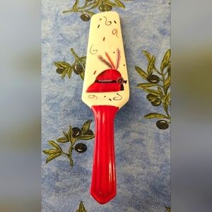 Vintage Artist Susan Winget Red Hat Society Decorative Pie Cake Spatula